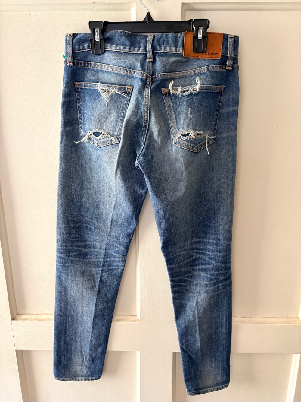 MOUSSY Distressed Japanese Denim Jeans Faded Slim Straight 30 - Picture 13 of 13